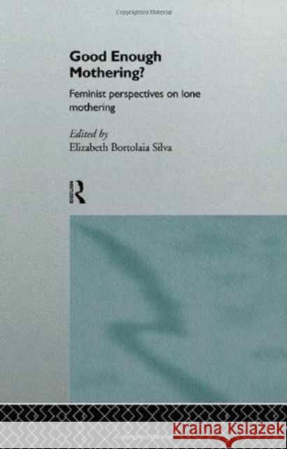 Good Enough Mothering?: Feminist Perspectives on Lone Motherhood Silva, Elizabeth Bortolaia 9780415128896 Routledge