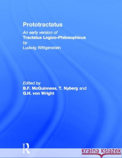 Prototractatus Ludwig Wittgenstein 9780415136679 Routledge
