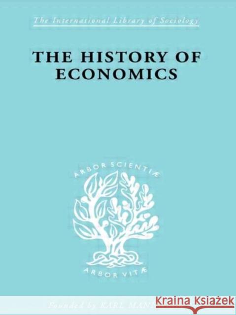 The History of Economics Werner Stark 9780415175289