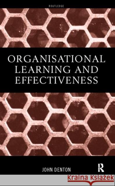 Organisational Learning and Effectiveness John Denton 9780415192156 Routledge