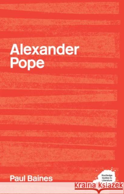 Alexander Pope Paul Baines 9780415202466