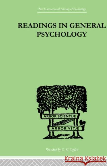 Readings In General Psychology Paul Halmos 9780415210232 Routledge