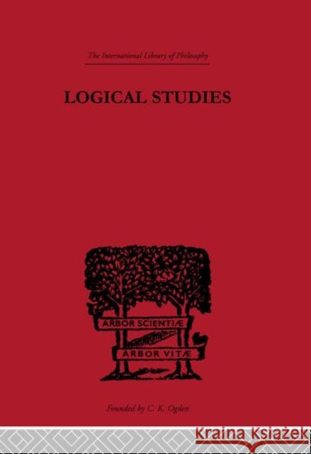 Logical Studies Georg Henrik Vo 9780415225472 Routledge