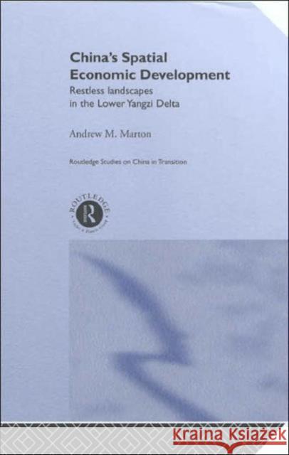 China's Spatial Economic Development: Regional Transformation in the Lower Yangzi Delta Marton, Andrew M. 9780415227797 Routledge