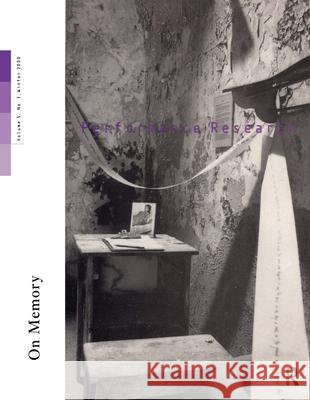 Performance Research V5 Issu 3    9780415241045 Taylor & Francis