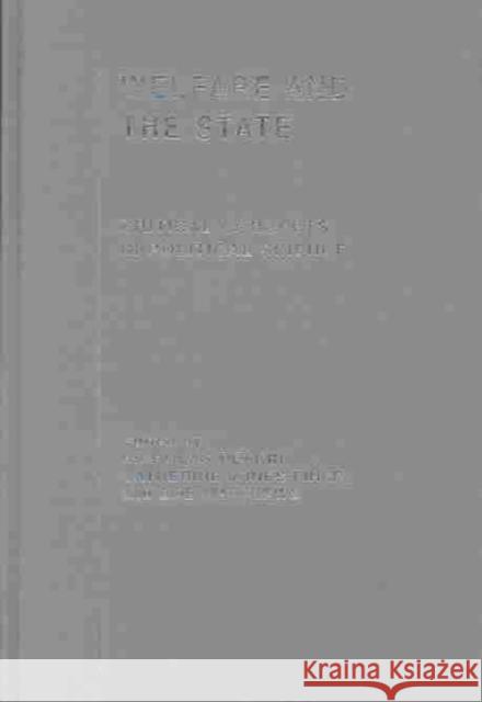 Welfare and the State Nicholas Deakin 9780415262873