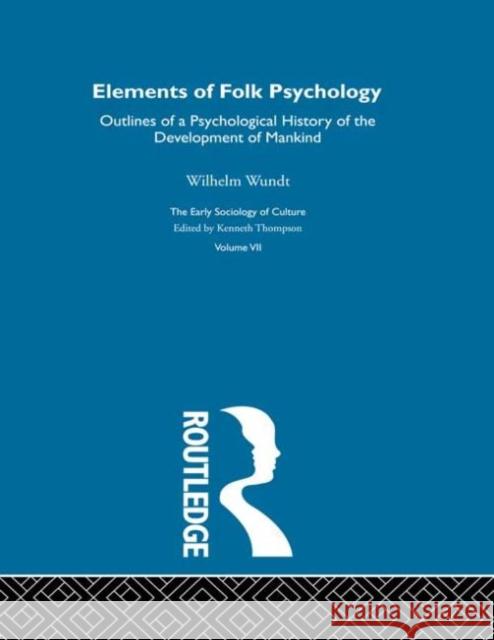 Elem Folk Psyc:Esc V7 Wilhelm Wundt Kenneth Thompson 9780415279802 Routledge