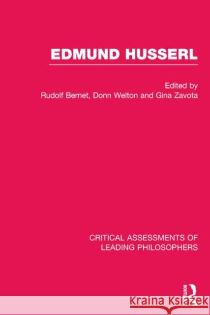 Edmund Husserl Rudolf Bernet Donn Welton Gina Zavota 9780415289566 Routledge