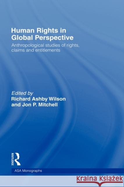 Human Rights in Global Perspective: Anthropological Studies of Rights, Claims and Entitlements Mitchell, Jon P. 9780415304108 Routledge