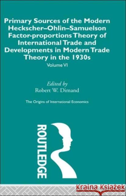 Origins Intl Economics Vol 6 Robert W. Dimand 9780415315616 Routledge