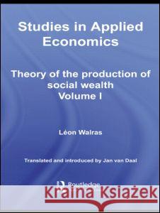 Studies in Applied Economics Léon Walras   9780415346177