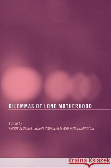 The Dilemmas of Lone Motherhood: Essays from Feminist Economics Albelda, Randy 9780415360180 Routledge