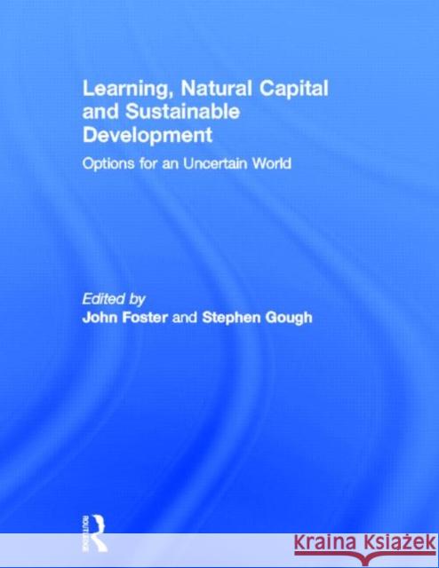 Learning, Natural Capital and Sustainable Development: Options for an Uncertain World Foster, John 9780415360203 Routledge