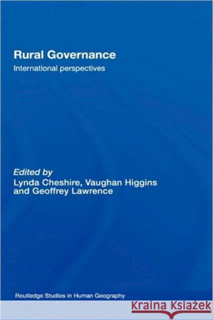 Rural Governance: International Perspectives Cheshire, Lynda 9780415399593 Routledge