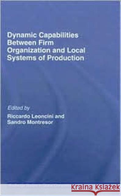 Dynamic Capabilities Between Firm Organisation and Local Systems of Production Leonci Riccardo Riccardo Leoncini 9780415400008 Routledge