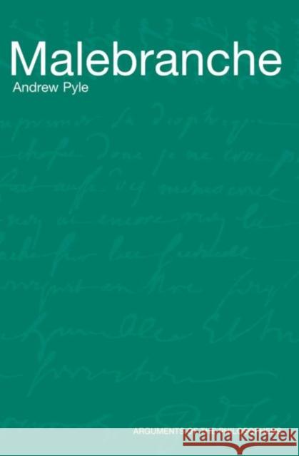 Malebranche Andrew Pyle 9780415408110 Routledge