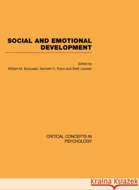 Social and Emotional Development M. Buko William 9780415412025 Psychology Press