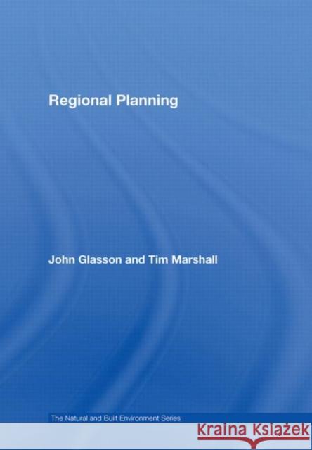 Regional Planning John Glasson Tim Marshall 9780415415255