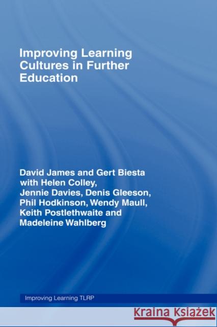 Improving Learning Cultures in Further Education David James Gert Biesta David James 9780415427357 Taylor & Francis
