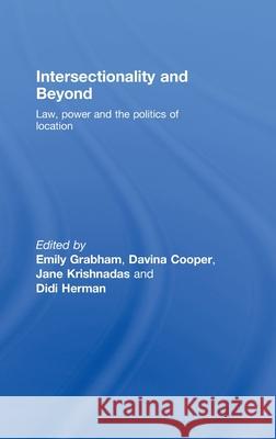 Intersectionality and Beyond : Law, Power and the Politics of Location Cooper Davina 9780415432429 Routledge Cavendish