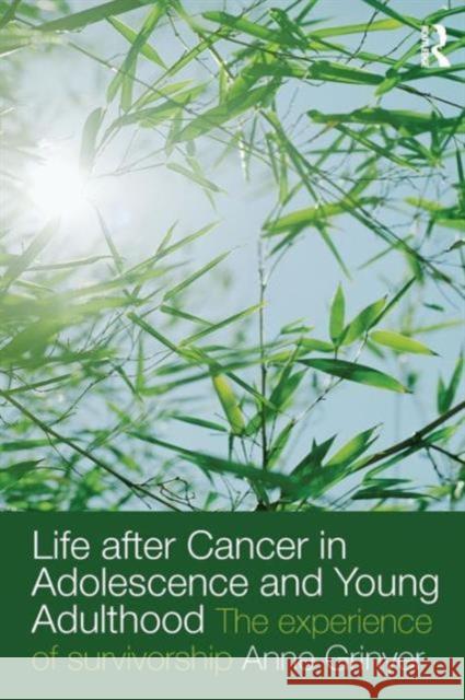 Life After Cancer in Adolescence and Young Adulthood: The Experience of Survivorship Grinyer, Anne 9780415477031 TAYLOR & FRANCIS LTD