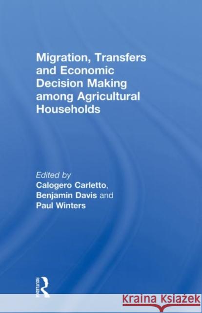 Migration, Transfers and Economic Decision Making Among Agricultural Households Carletto, Calogero 9780415495134 Taylor & Francis