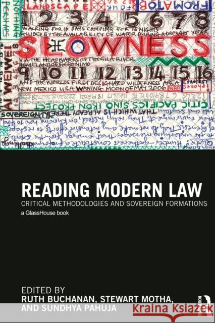 Reading Modern Law: Critical Methodologies and Sovereign Formations Buchanan, Ruth 9780415526418 Routledge Cavendish
