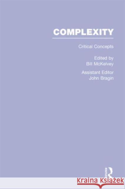 Complexity Bill McKelvey 9780415557641 Routledge