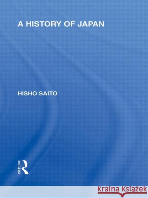 A History of Japan Hisho Saito   9780415585385 Taylor and Francis