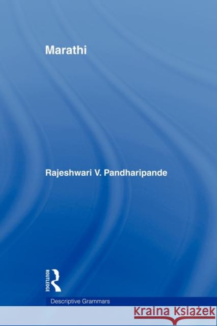 Marathi Rajeshwari V. Pandharipande 9780415591485 Routledge