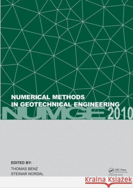 Numerical Methods in Geotechnical Engineering: (Numge 2010) Benz, Thomas 9780415592390 Taylor and Francis