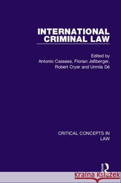 International Criminal Law Antonio Cassese Robert Cryer Urmila D 9780415603188 Routledge