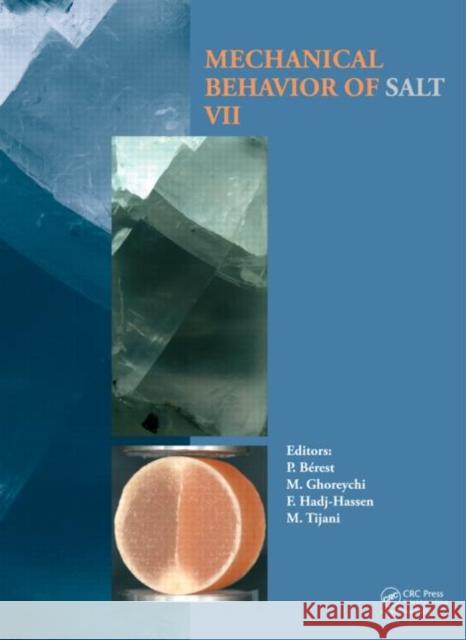Mechanical Behaviour of Salt VII Pierre B Mehdi Ghoreychi Faouzi Hadj-Hassen 9780415621229 CRC Press