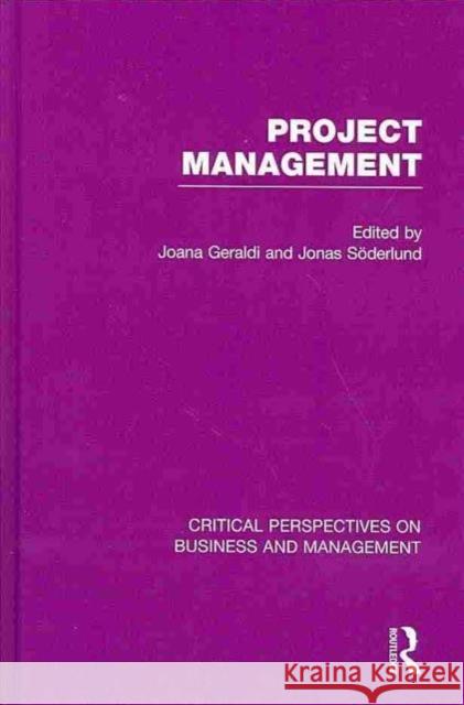 Project Management Joana Geraldi Jonas Soderlund 9780415629423 Routledge