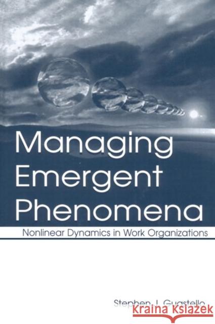 Managing Emergent Phenomena: Nonlinear Dynamics in Work Organizations Guastello, Stephen J. 9780415649889 Psychology Press