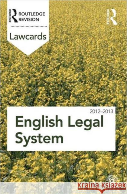 English Legal System Routledge 9780415683357