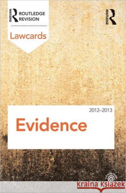 Evidence Routledge 9780415683388 0