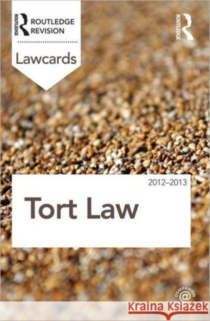 Tort Law Routledge 9780415683449