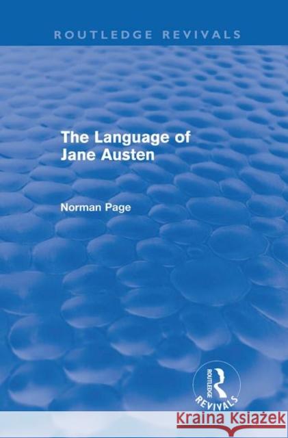 The Language of Jane Austen Norman Page 9780415687874 Routledge