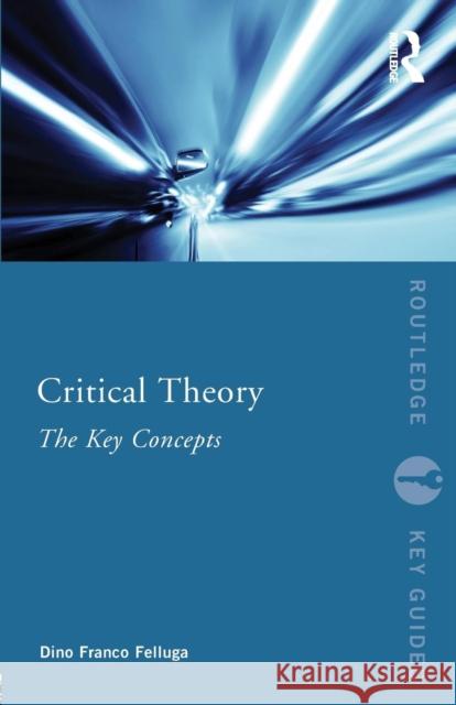 Critical Theory: The Key Concepts Dino Franco Felluga 9780415695657 Taylor & Francis Ltd