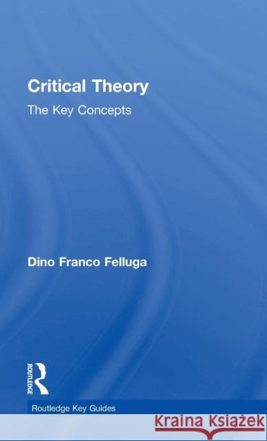 Critical Theory: The Key Concepts Dino Franco Felluga 9780415695664 Routledge