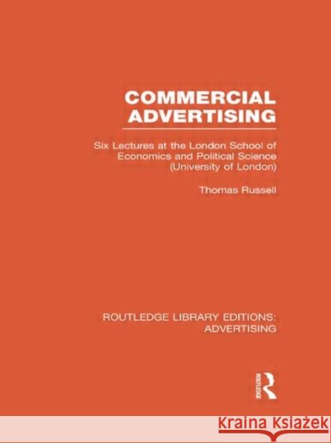 Commercial Advertising (Rle Advertising) Russell, Thomas 9780415817950