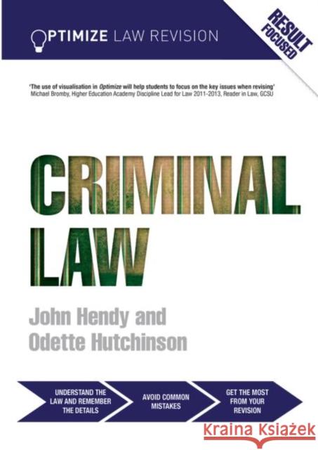 Optimize Criminal Law John Hendy 9780415857123 Routledge