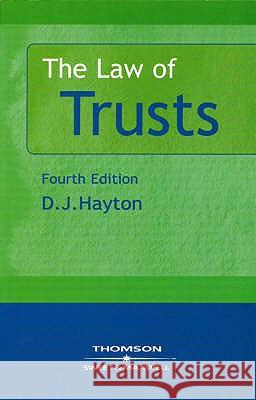 Law of Trusts David J. Hayton 9780421857605 0