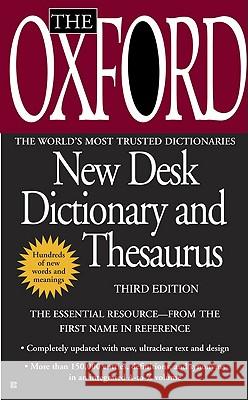 The Oxford New Desk Dictionary and Thesaurus Oxford University Press 9780425228623 Berkley