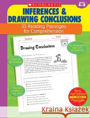35 Reading Passages for Comprehension: Inferences & Drawing Conclusions: 35 Reading Passages for Comprehension Beech, Linda Ward 9780439554114 Teaching Resources