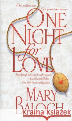 One Night for Love Mary Balogh 9780440226000 Dell Publishing Company