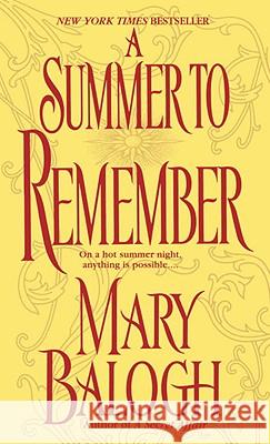 A Summer to Remember: A Bedwyn Family Novel Mary Balogh 9780440236634 Dell Publishing Company