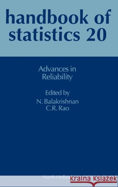 Advances in Reliability: Volume 20 Balakrishnan, C. 9780444500786 Elsevier Science & Technology