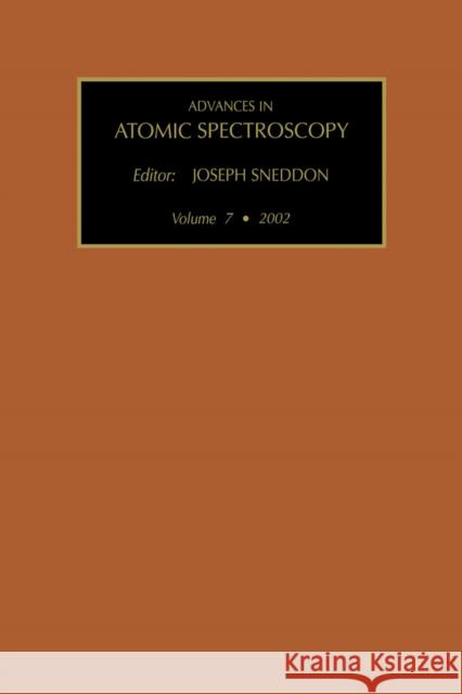 Advances in Atomic Spectroscopy Joseph Sneddon J. Sneddon 9780444510334 